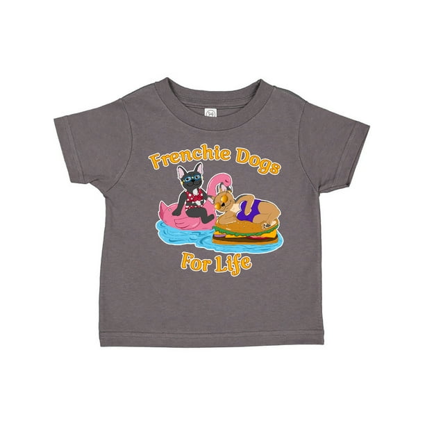 inktastic Cute French Bulldogs on Pool Floaties Frenchie Dogs Toddler T-Shirt inktastic Cute French Bulldogs on Pool Floaties Frenchie Dogs Toddler T-Shirt